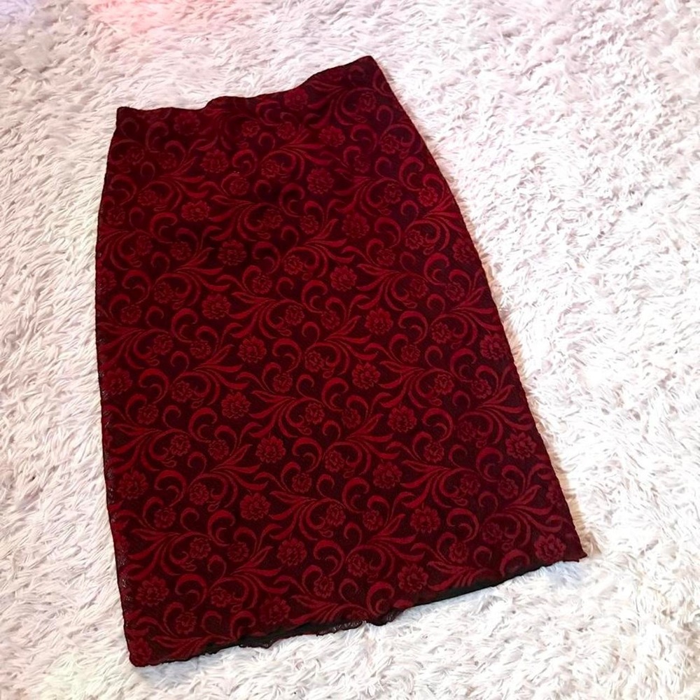 Vintage 90s Whimsygoth Vampy Renaissance Regal Dark Romantic Skirt Womens S